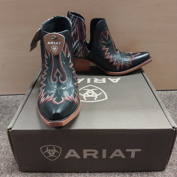 Ariat Women's Chimayo Dixon Western Boot -Black / New Mexico Roja Print - Picture 1 of 3